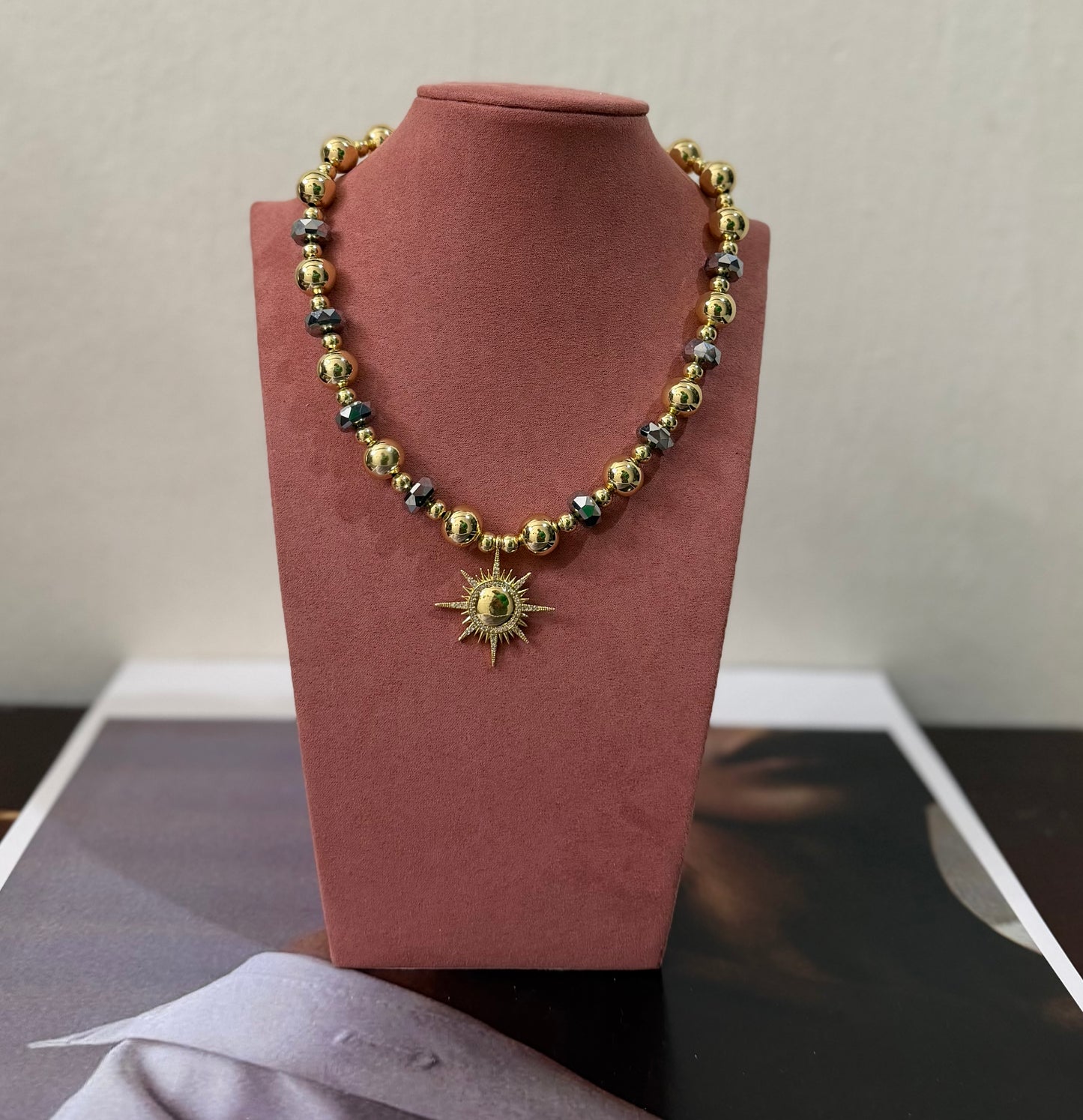 COLLAR ESTRELLA CRISTAL EN PLATA