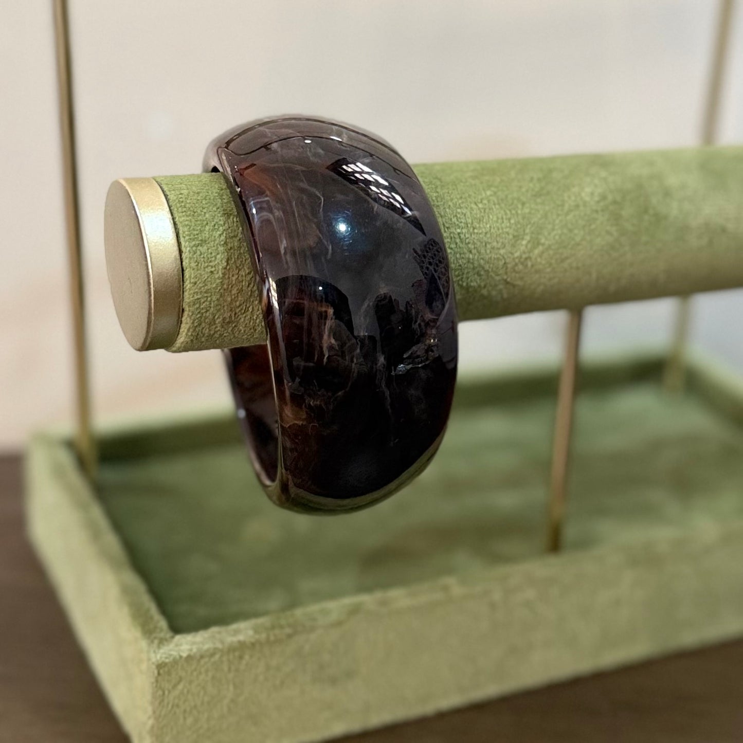 Brazalete chunky lisa marrón