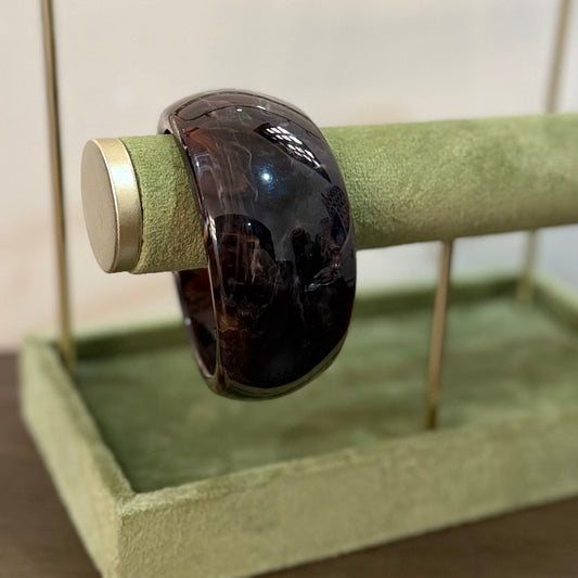 Brazalete chunky lisa marrón