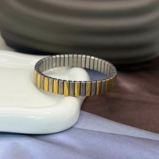 PULSERA RESORTE BICOLOR