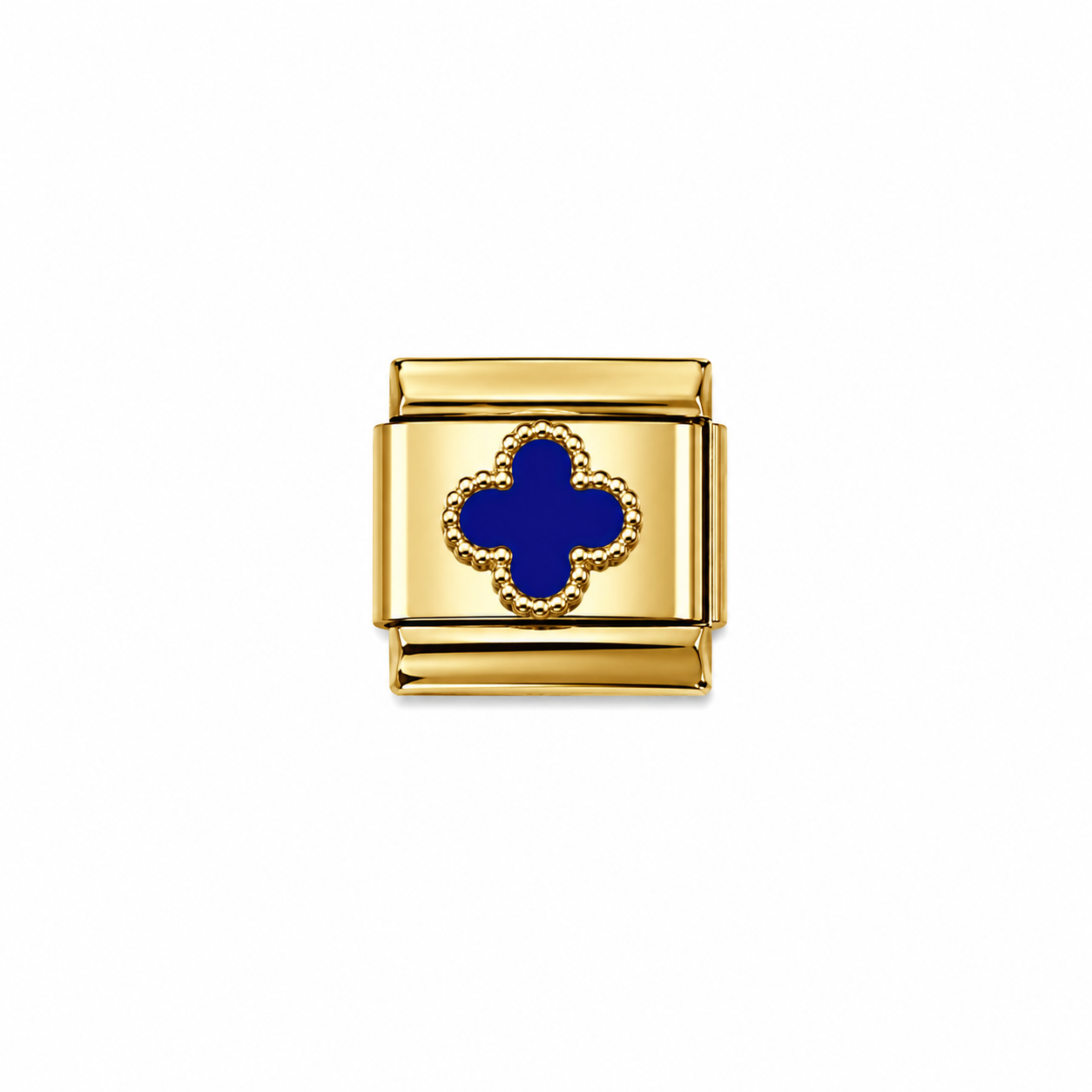 Charms dorado flor azul