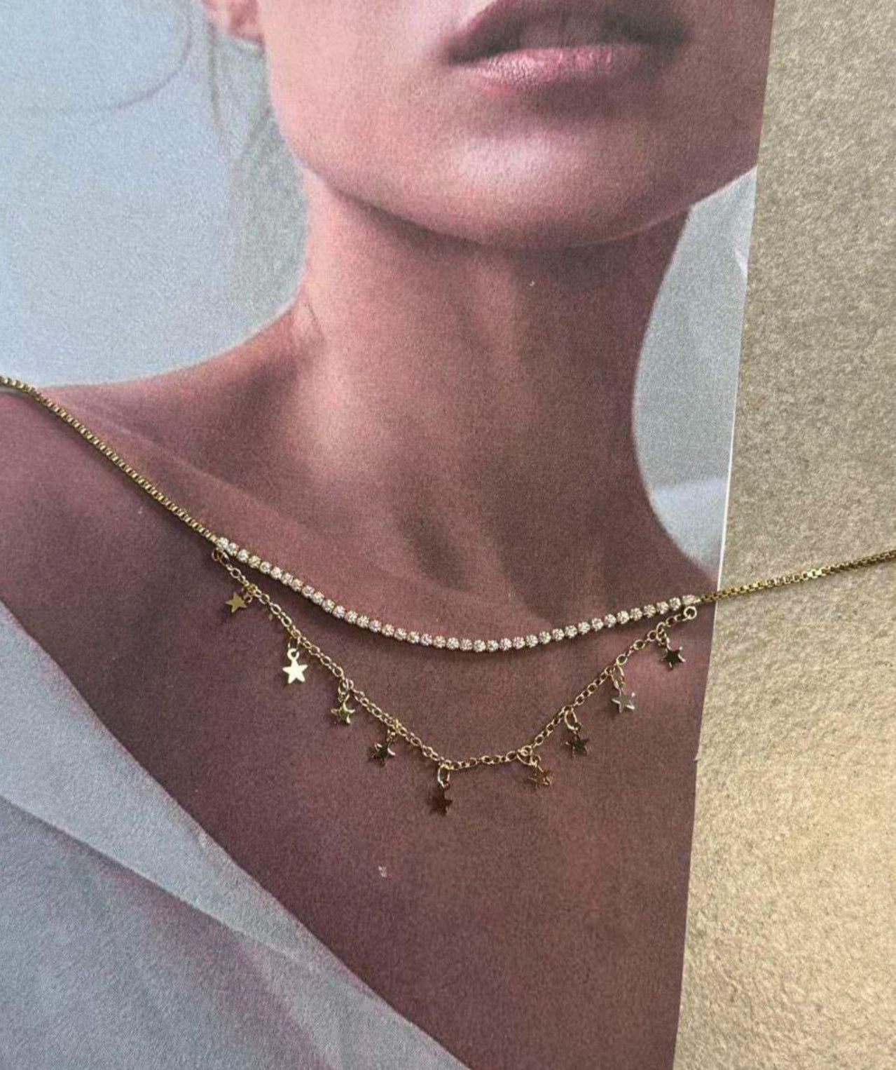 COLLAR CIRCONIAS Y ESTRELLAS