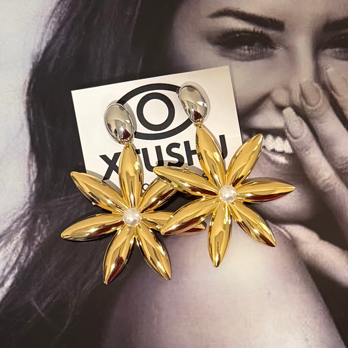 Arete flor chunky fiesta