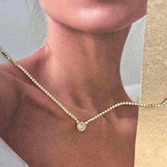 COLLAR CIRCONIAS CON PIEDRA