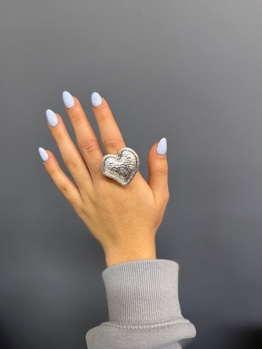 Anillo chunky corazón