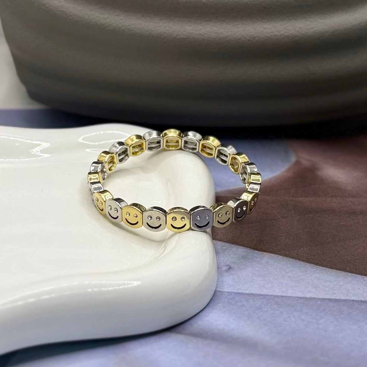 PULSERA RESORTE BICOLOR HAPPY