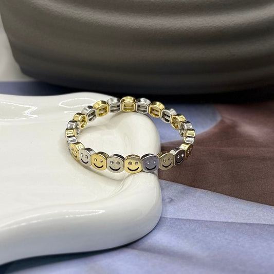 PULSERA RESORTE BICOLOR HAPPY