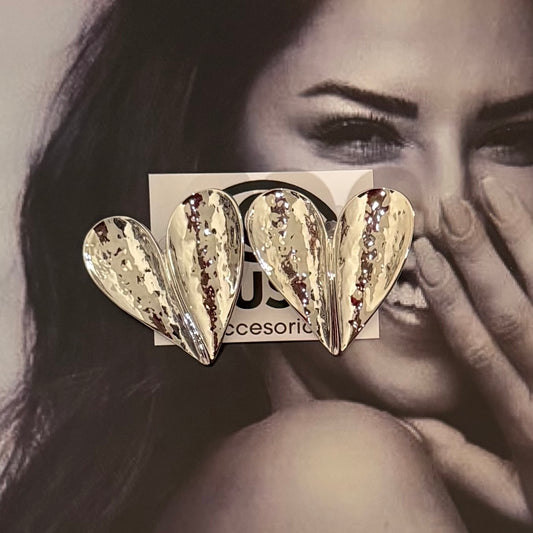 Arete corazón chunky