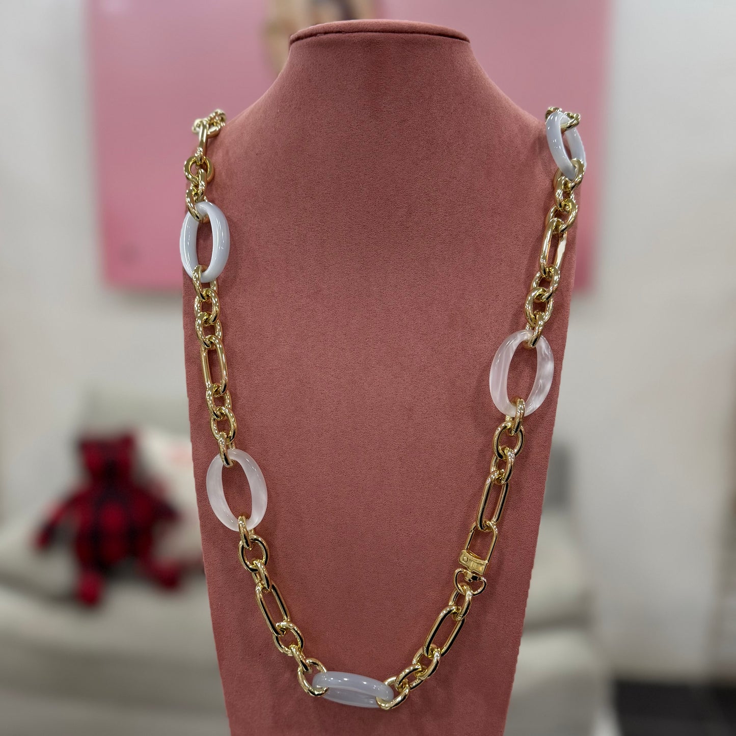 Collar largo plastificado