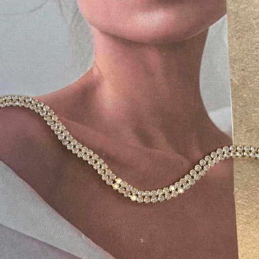 COLLAR CIRCONIAS DOBLE