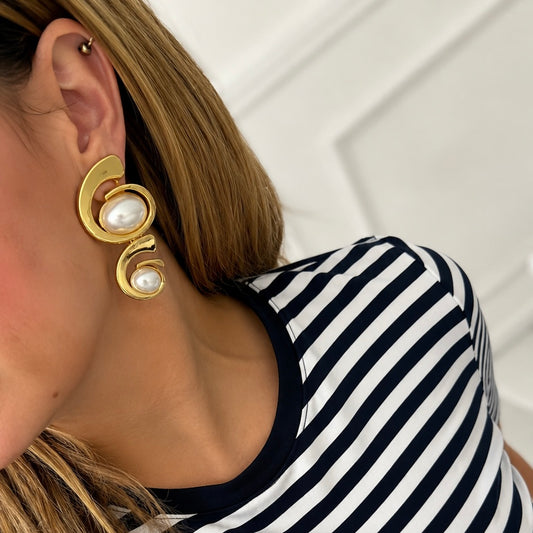 Arete espiral con perlas