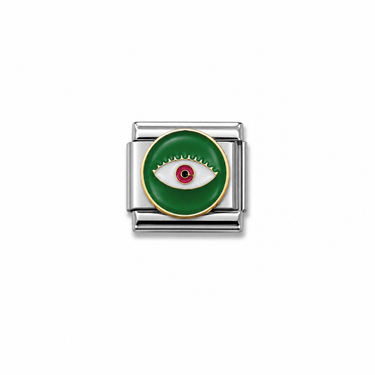 Charms ojito circular verde