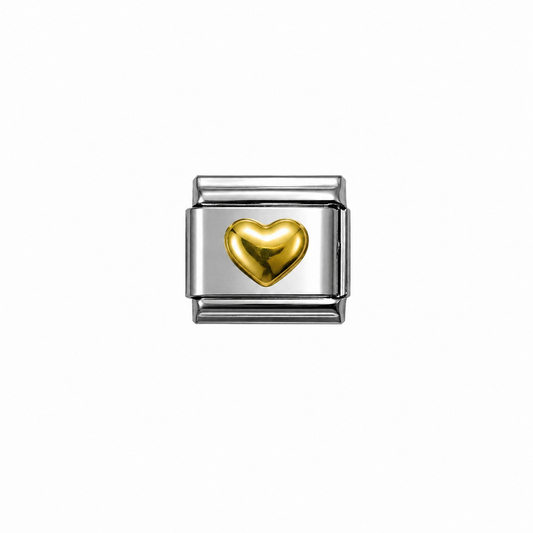 Charms corazón dorado