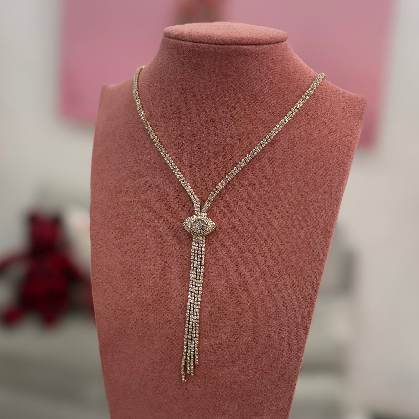 Gargantilla zirconias con ojito turco