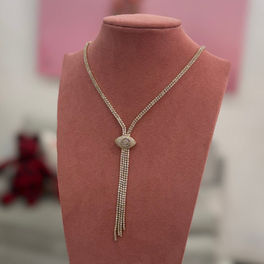 Gargantilla zirconias con ojito turco