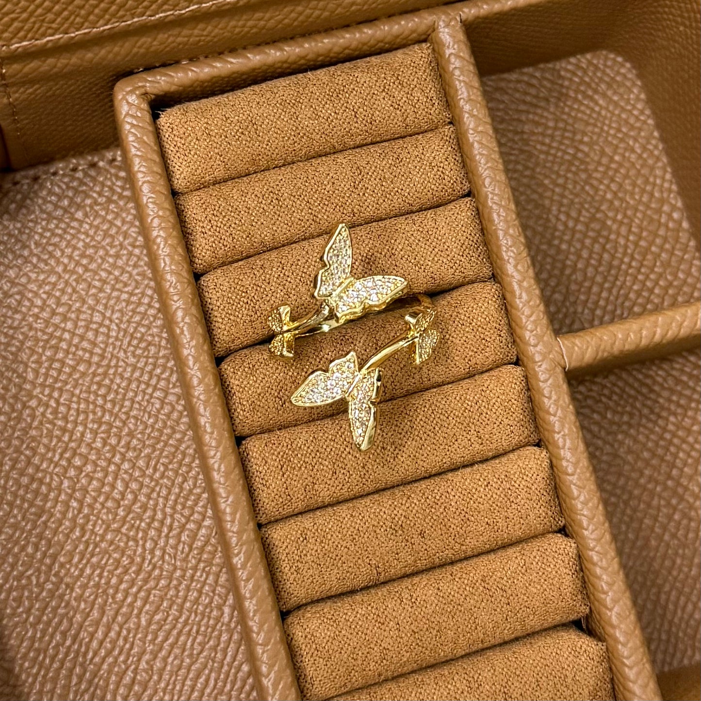 ANILLO DOBLE MARIPOSA CON ZIRCONIA