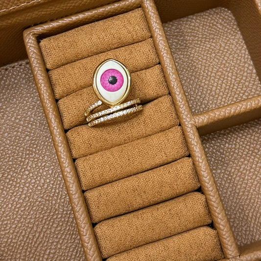 ANILLO OJITO ROSA CON MINI ZIRCONIA
