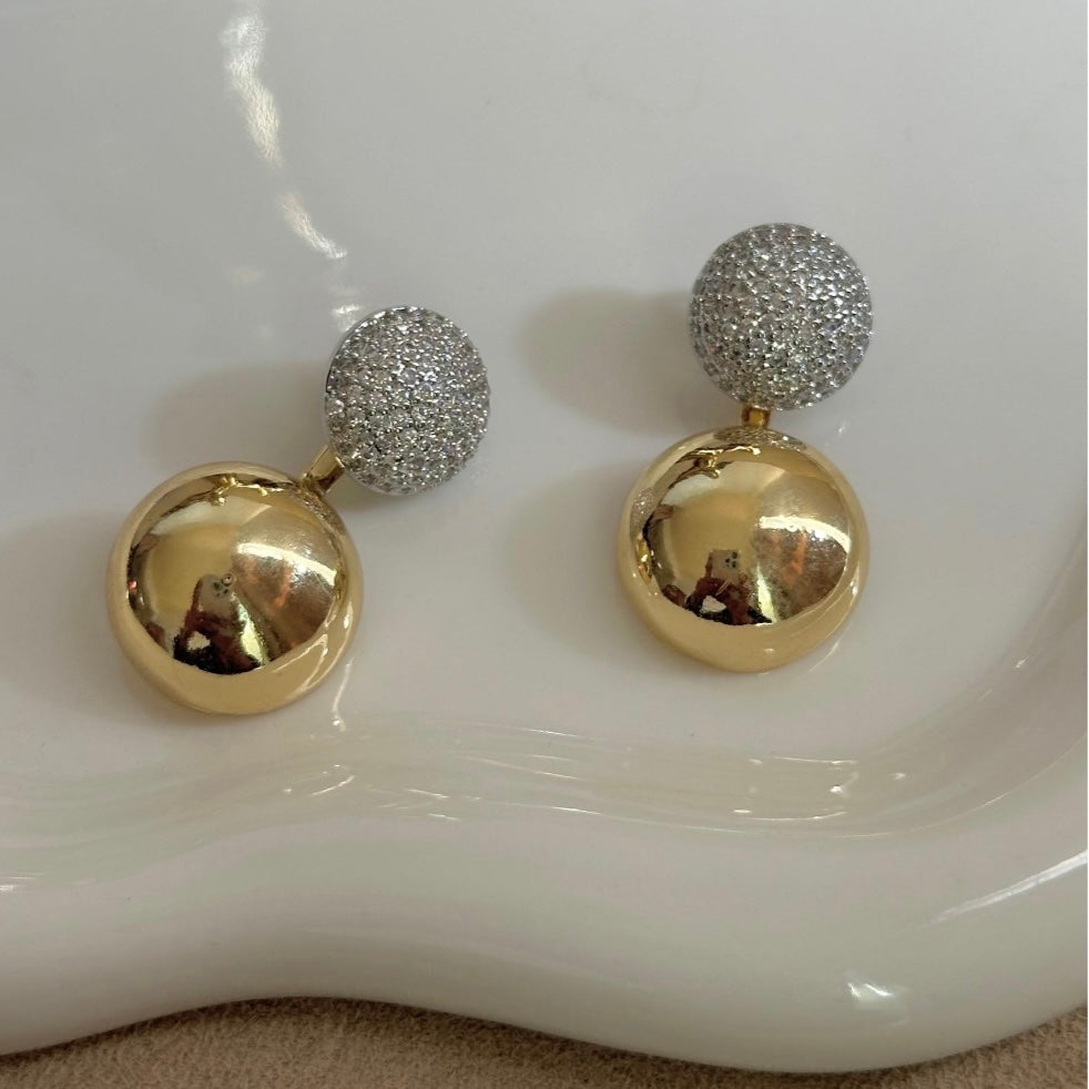 ARETE DOS BOLAS CON ZIRCONIA