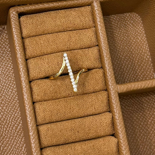 ANILLO LÍNEA CON ZIRCONIA