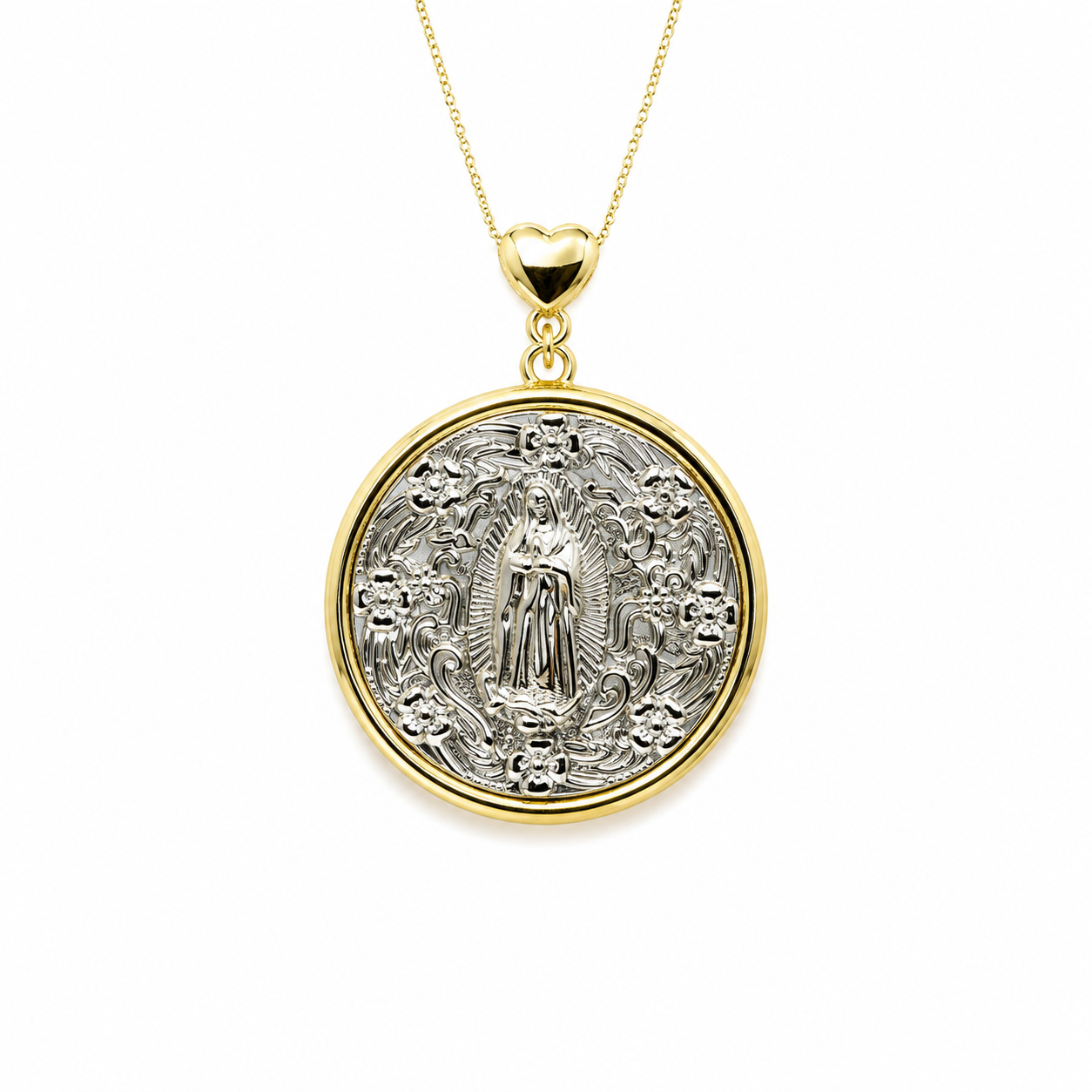 Cadena con dije de la virgen de Guadalupe