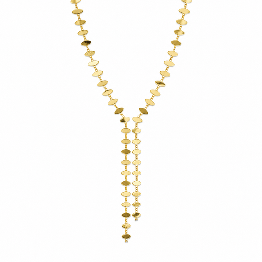 Collar dorado tipo corbatín