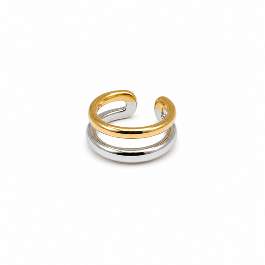Anillo bicolor ajustable