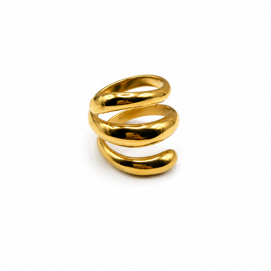 Anillo dorado chunky