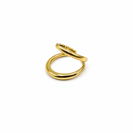 Anillo doble dorado ajustable