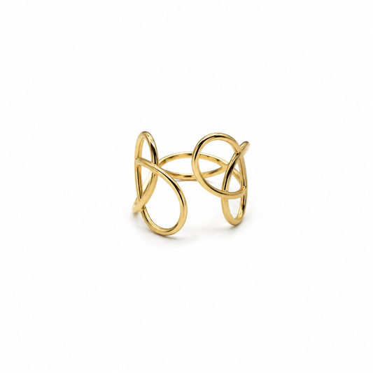 Anillo interlazado ajustable