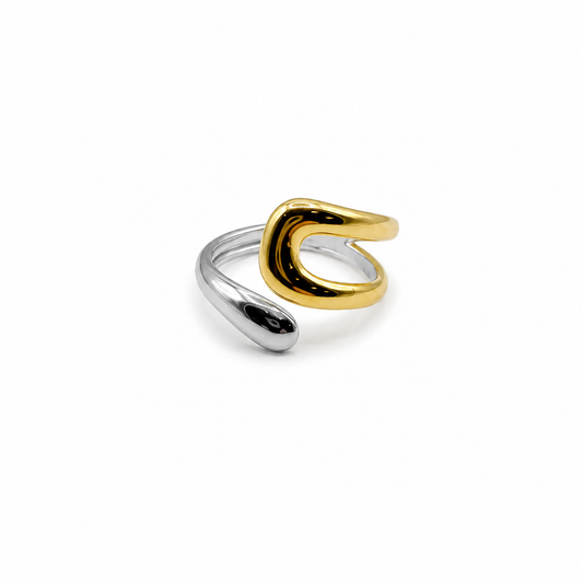 Anillo ajustable bicolor