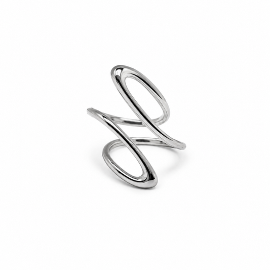 Anillo ajustable forma cruzada