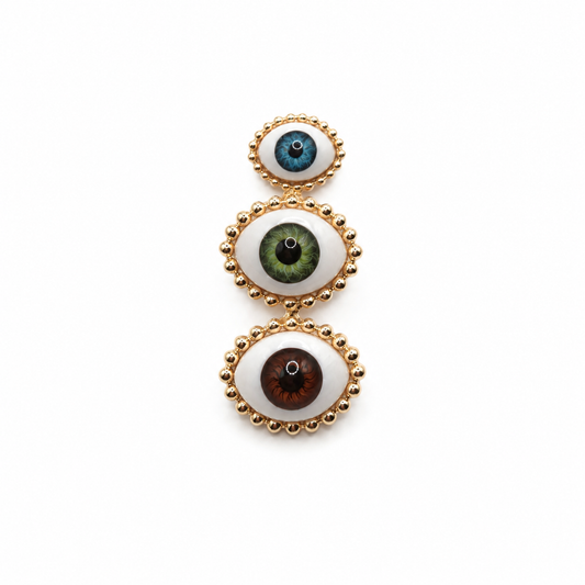 Anillo triple ojito tres colores ajustable